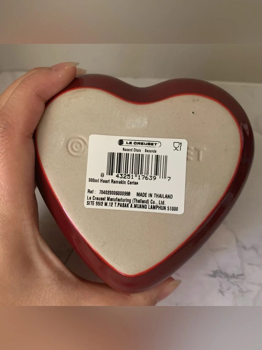 Le Creuset Heart Ramekin Cerise 10oz 300ml